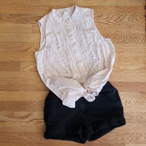 Pink button up H&M blouse